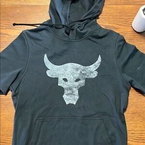 Under Armour Black Short Sleeve Tee with Bull Logo